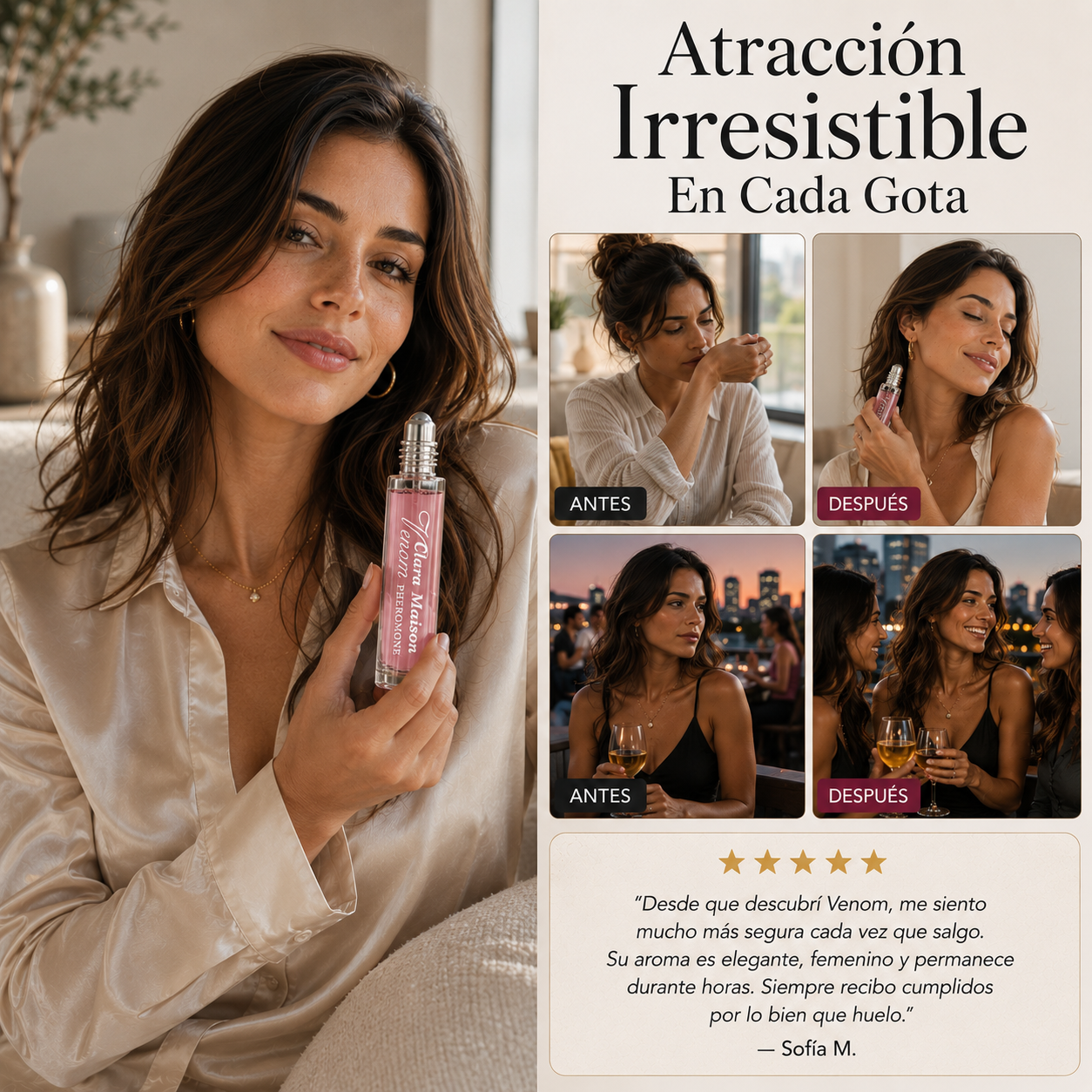 Perfume de Feromonas Venom – Confianza irresistible en cada gota.