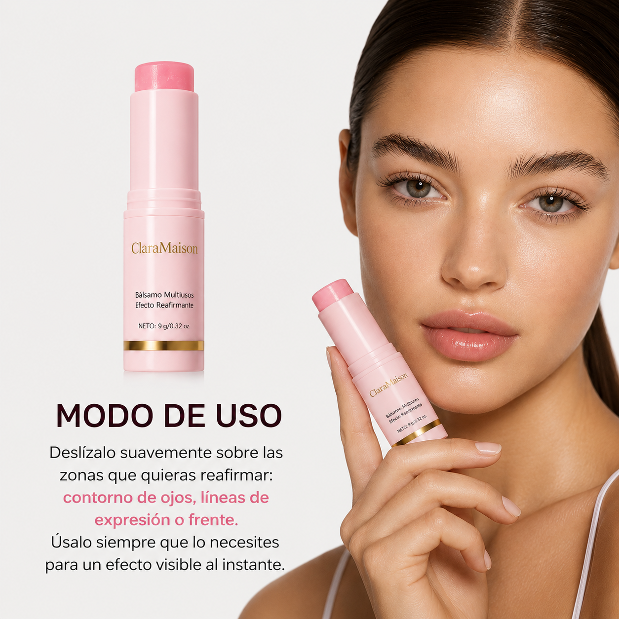Efecto Reafirmante Instantáneo - Una piel más suave, hidratada y luminosa.