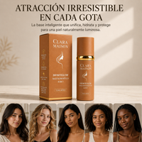 Base Biomimética SPF 50 4 en 1 - Piel uniforme, hidratada y luminosa desde la primera aplicación.