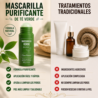 Mascarilla Purificante de Té Verde – Consigue unos Poros Más Limpios y una Piel Radiante