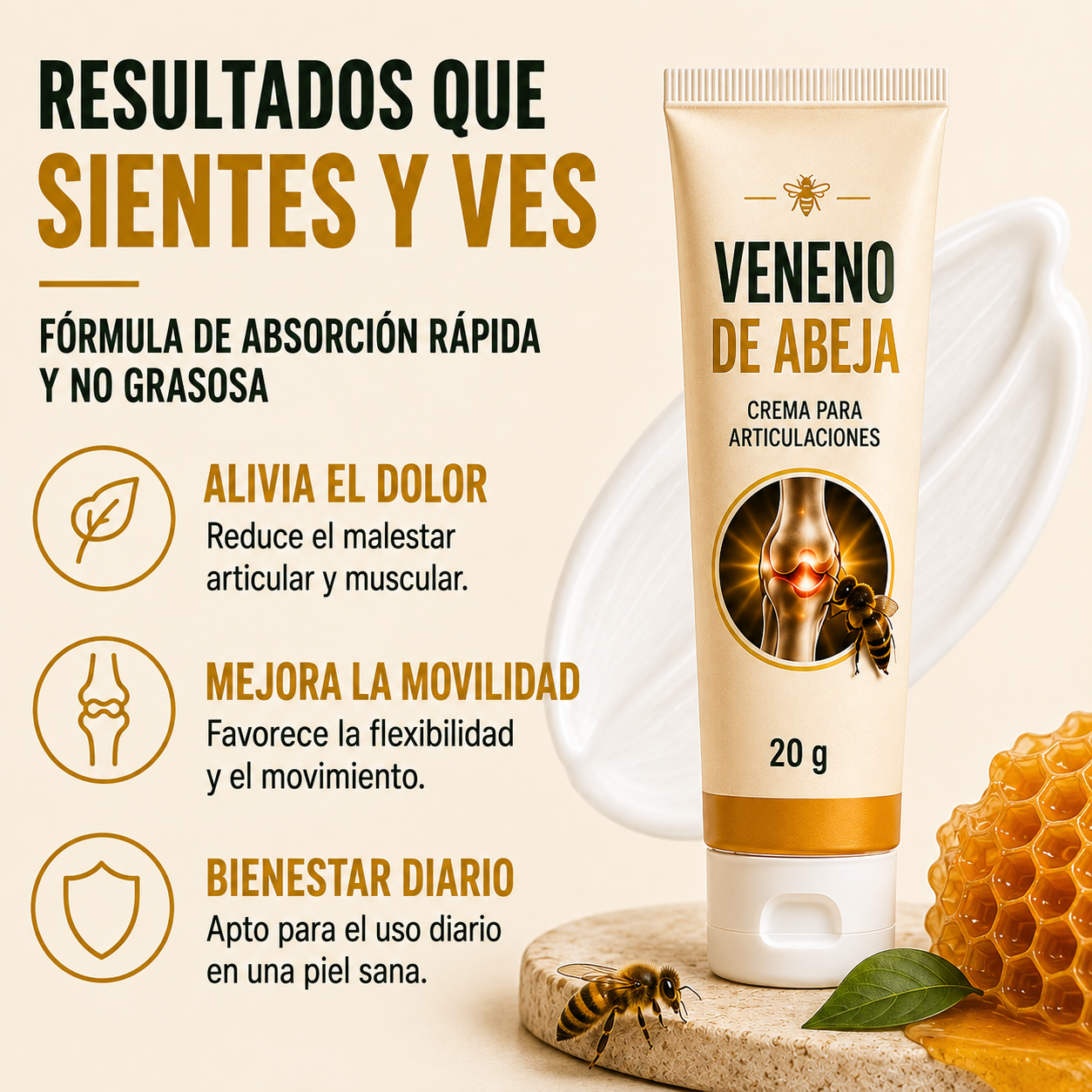 Veneno de Abeja — Crema para Articulaciones