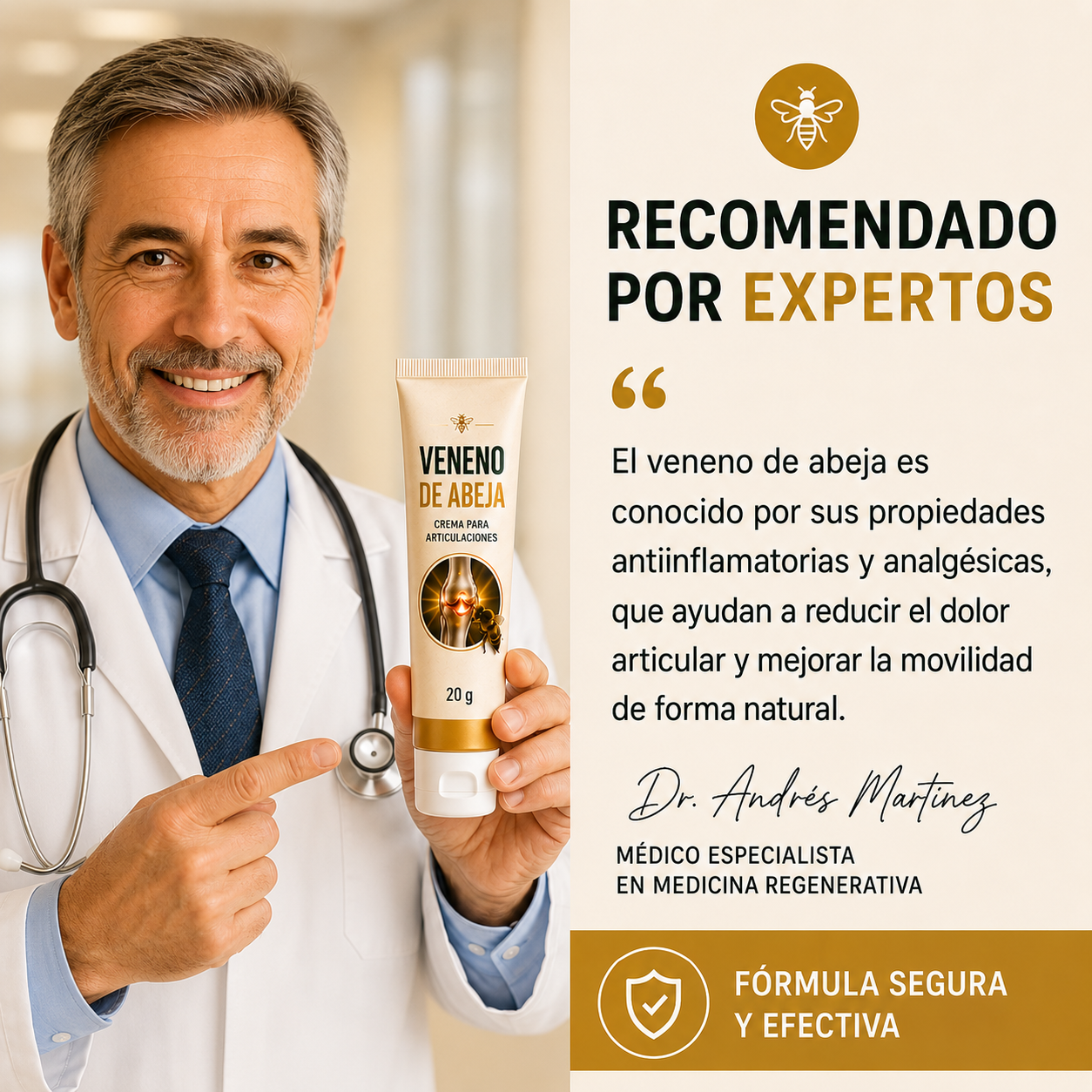 Veneno de Abeja — Crema para Articulaciones