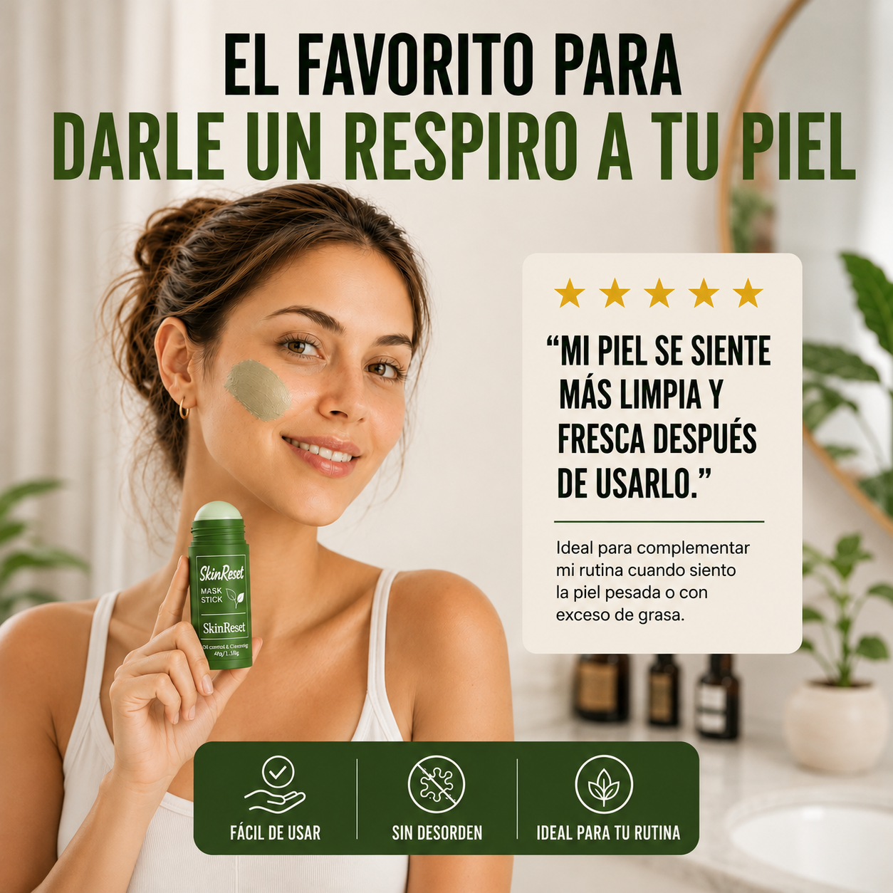SkinReset Acne Clay Stick - Reiniciá tu piel. Recuperá tu confianza.