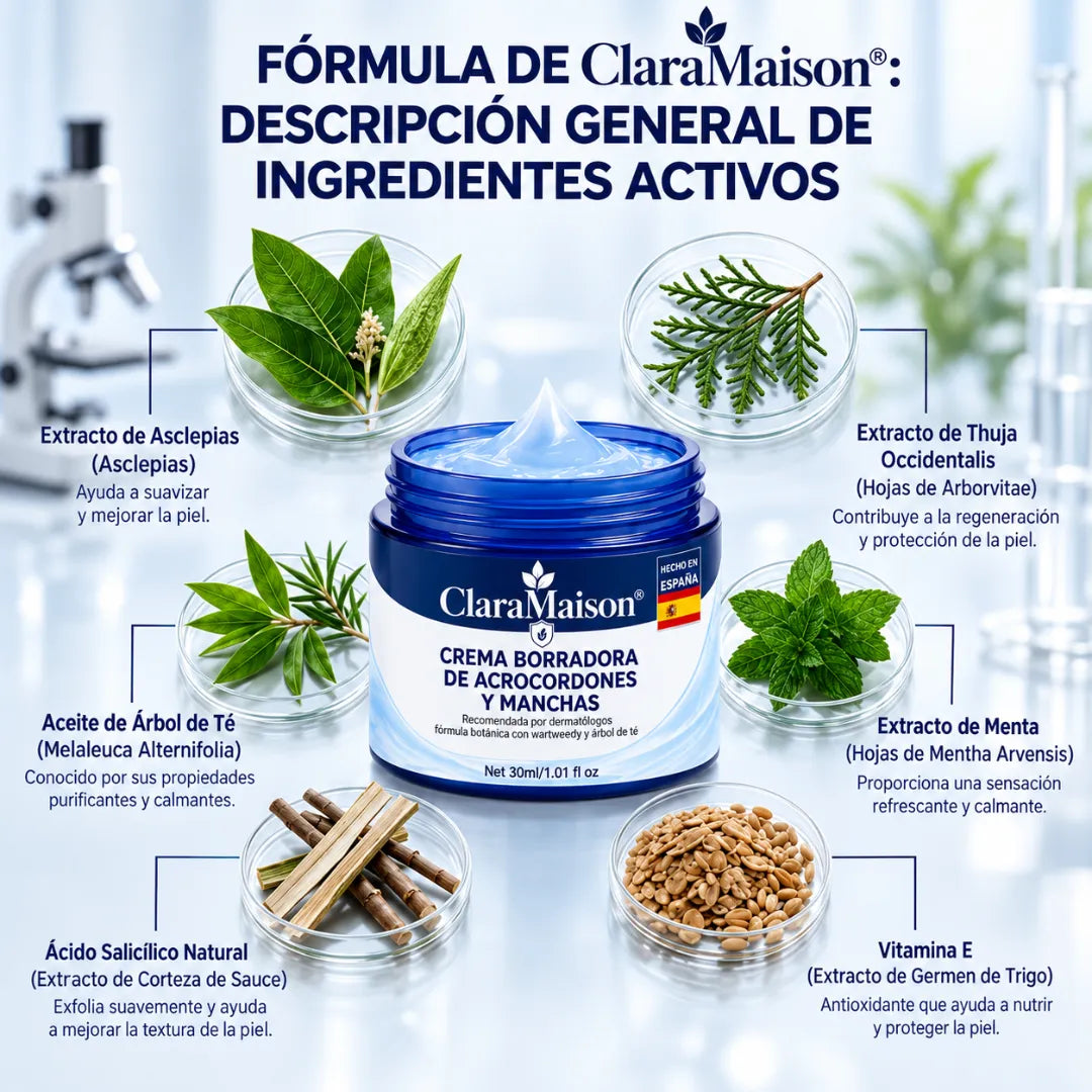 ClaraMaison® CREMA BORRADORA DE ACROCORDONES Y MANCHAS -Sin dolor y sin cicatrices · Crema de alta calidad contra las imperfecciones de la piel