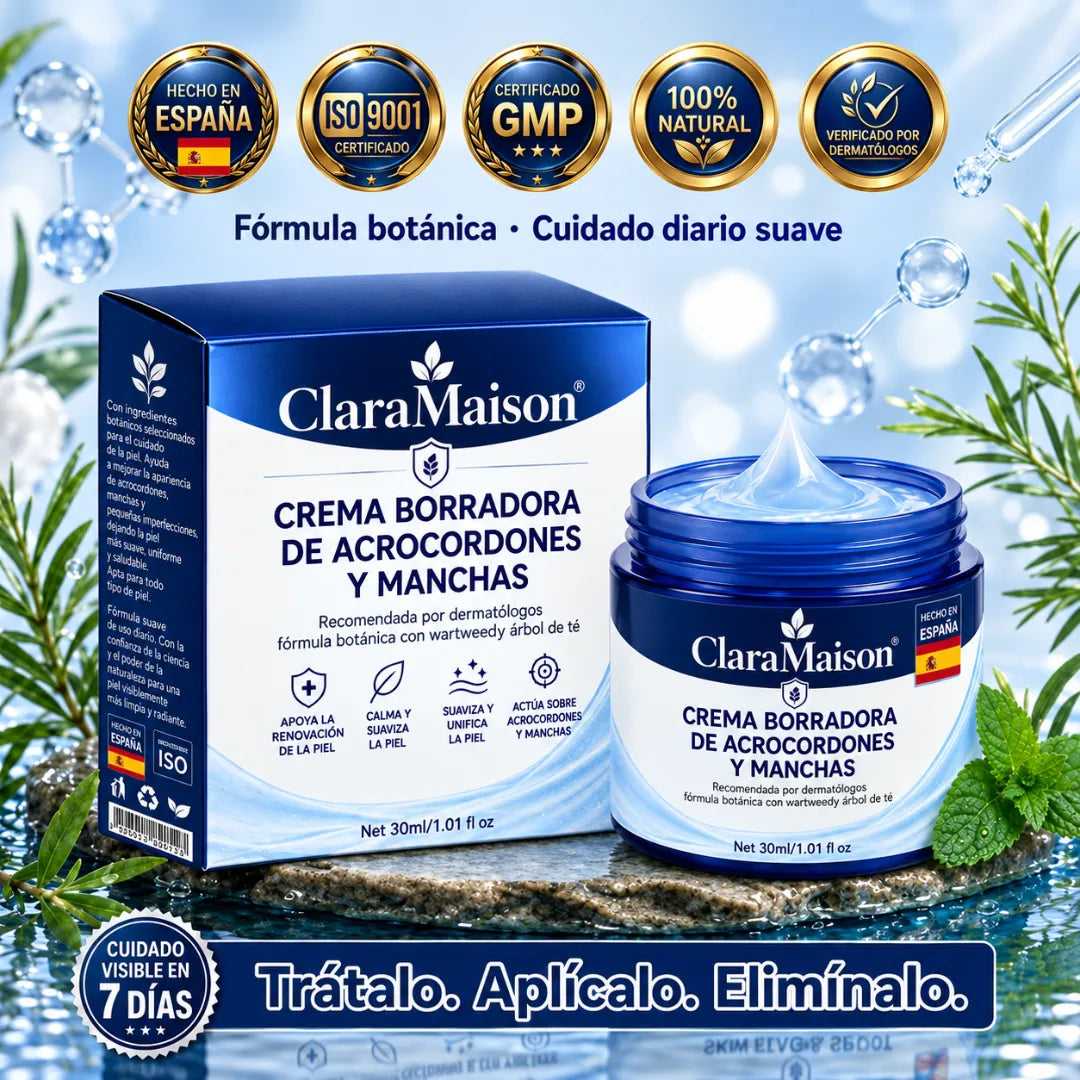 ClaraMaison® CREMA BORRADORA DE ACROCORDONES Y MANCHAS -Sin dolor y sin cicatrices · Crema de alta calidad contra las imperfecciones de la piel