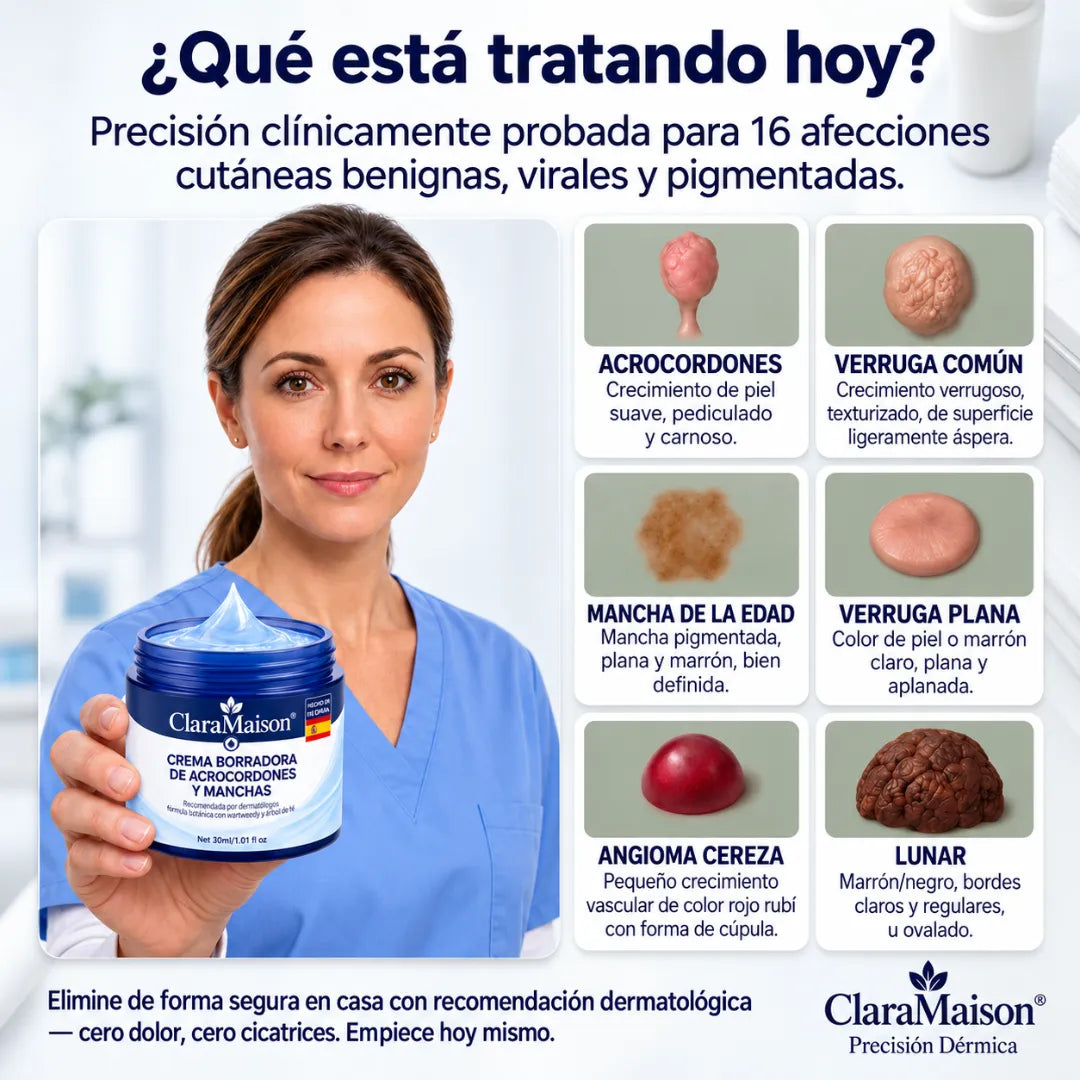 ClaraMaison® CREMA BORRADORA DE ACROCORDONES Y MANCHAS -Sin dolor y sin cicatrices · Crema de alta calidad contra las imperfecciones de la piel