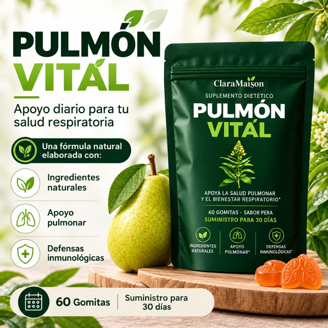 Pulmón Vital | 600 mg | 90 Cápsulas | Fórmula Herbal para el Bienestar Respiratorio