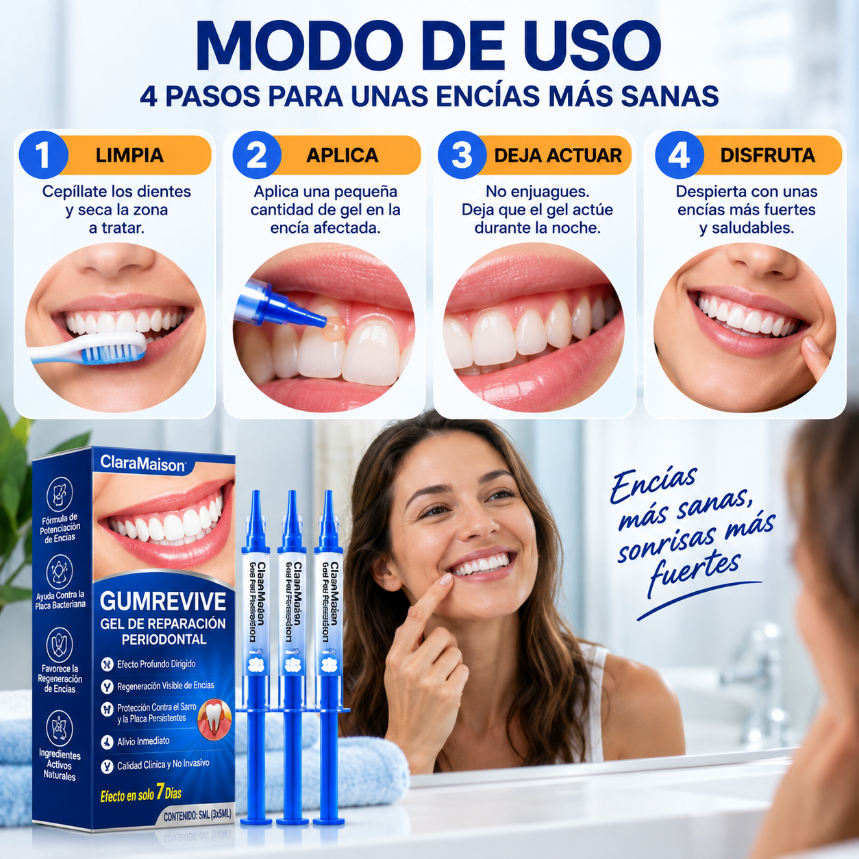 Gel de Reparación Periodontal - Recuperá el Cuidado de tus Encías y Volvé a Sonreír con Confianza
