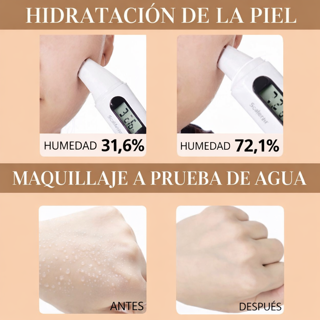 Base de Maquillaje con Colágeno – maquillaje hidratante de alta cobertura